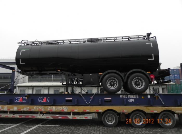 30000 Liters 2 axle heat preservation bitumen tank semi-trailer