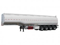 4 compartments aluminum oil tanker trailer